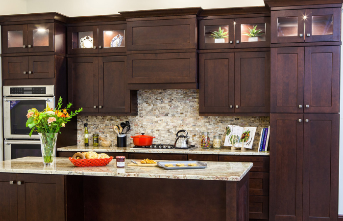 Coffee Contemporary Kitchen Cabinets