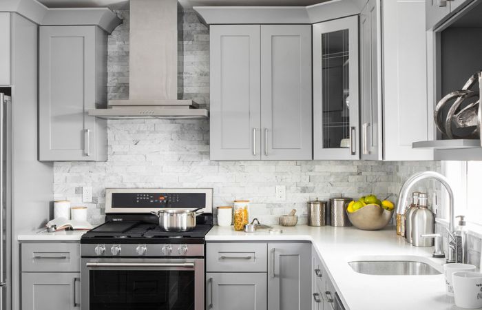 S5 Castle-Grey Contemporary Kitchen Cabinets
